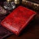 Лакированный женский кошелек из натуральной кожи с тиснением под змею CANPELLINI 21682 Красный - изображение 3