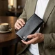 Вертикальний гаманець унісекс із м'якої натуральної шкіри ST Leather 22743 Чорний - зображення 2