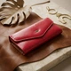 Кошелек женский из гладкой экокожи KIVI 19074 Розовый - изображение 3