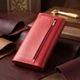 Жіночий гаманець з геометричним клапаном з натуральної шкіри ST Leather 22545 Червоний - зображення 3