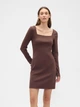 Платье короткое осеннее женское GAP 607763317 2XL Коричневое (1161694266) - изображение 1