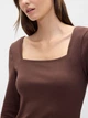 Платье короткое осеннее женское GAP 607763317 2XL Коричневое (1161694266) - изображение 3