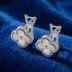Серьги Fashion Jewelry из медицинского серебра в виде клевера - изображение 1