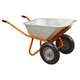 Тачка строительная двухколесная 100л 320кг колесо 15" (из 5-х ЧАСТЕЙ) FLORA (5056714) 4490599 - изображение 7