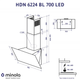 Витяжка Minola HDN 6224 BL 700 LED - изображение 11