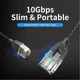 Патч-корд 1м, UTP cat 6A RJ-45 slim black Vention (IBIBF) - зображення 2