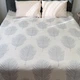 Муслиновый плед-покрывало Mallory Home 3-слойный двусторонний 210×250 см серый/бежевый листья - изображение 5