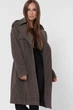 Пальто жіноче в клітинку X-Woyz PL-8847-26 58312 L коричневий - изображение 4