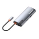 Порт-реплікатор ColorWay Docking Station USB-C 6-в-1 Type C PD 100W/USB3.0х3/HDMI 4К/RJ45 (CW-HUB02) - зображення 5