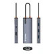 Порт-реплікатор ColorWay Docking Station USB-C 6-в-1 Type C PD 100W/USB3.0х3/HDMI 4К/RJ45 (CW-HUB02) - зображення 6