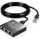 Спліттер Ethernet RJ45 1×3 eSynic ESY243 Gigabit 1000 Mbps розгалужувач LAN інтернет кабелю - зображення 1