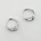Срібні сережки-кільця Союз c121882 Діамант - зображення 4