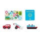 Великий ігровий килимок для дітей Melissa & Doug Мапа світу з 3 дерев'яними транспортами 100×92 см MD5194 - зображення 4