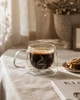 Стеклянная кофейная чашка с двойным дном Kaktus Coffee прозрачный 180 мл - изображение 2