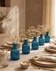 Ваза стеклянная Kaktus Рифленая синяя 10,3х5,5 см - изображение 4