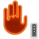 Подсветка автомобильная LED-ладонь на заднее стекло + пульт, Hand Light / Светодиодная рука с жестами на авто - изображение 3