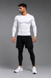 Мужской компрессионный термо-лонгслив (White, Premium Fit) М - изображение 3