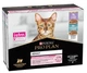 Вологий корм для котів Purina Pro Plan Delicate Digestion МУЛЬТИПАК (Інд - 5/Океан.риба -5) - 10х85г - зображення 1