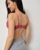 Бавовняний бюстгальтер Nicoletta фуксія у рубчик без Push-up 85B (80574) - зображення 2