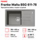 Мийка кухонна з крилом Franke Malta BSG 611-78 прямокутна фраграніт 780 x 435 мм Stone Grey (114.0575.041) - зображення 1
