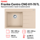 Мийка кухонна з крилом Franke Centro CNG 611-78 TL прямокутна фраграніт 780 x 500 мм Beige (114.0630.475) - зображення 1