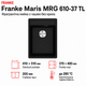 Мийка кухонна без крила Franke Maris MRG 610-37 TL прямокутна фраграніт 410 x 510 мм Matte Black (114.0668.864) - зображення 1