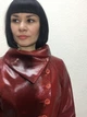 Пальто жіноче шкіряне натуральне лакове S червоне - изображение 5