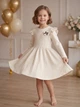 Сукня з довгим рукавом Mevis молочна 070944 Happy Baby розмір 98 - изображение 3