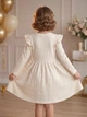 Сукня з довгим рукавом Mevis молочна 070944 Happy Baby розмір 104 - изображение 4