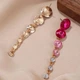 Жіночі сережки "Анета" 8.2 см jewelry рожеві - зображення 2