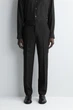Штани чоловічі COS cummerbund-waist wool regular-fit tapered trousers 1309593001 Eur 52 Чорний - изображение 2