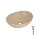 Раковина накладная Qtap Dove 415x340x140 мм, Beige, овальная, с донным клапаном QTDOV188SB49784 - изображение 1