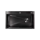 Мийка для кухні інтегрована Lidz Handmade H7545B Brushed Black PVD 3,0/1,0 мм LDH7545BRUBLM49458 - зображення 3