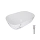 Раковина накладная Qtap Robin 600x390x150 мм, Marble, прямоугольная, с донным клапаном QTROB188MR49788 - изображение 1