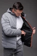 Чоловіча утеплена куртка сірий 3XL арт.2550 - зображення 3
