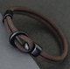 Унікальний чоловічий браслет Bangle Hook, браслет на удачу Коричневий - зображення 2