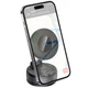 Вакуумно-магнитный держатель для телефона Hoco H86 Dragon manual suction cup magnetic (universal) Black / Metal gray - изображение 2