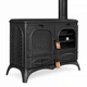 Чугунная печь кухня на дровах Flame Stove Palm Kuzineli Horizontal 15 кВт - изображение 1