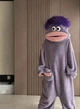 Кигуруми пижама крупногубный монстр унисекс фиолетовый с волосами L - изображение 2