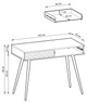 Стол туалетный Perfect Home Оро / Oro T102 с 2 ящиками и золотыми ножками Бежевый - изображение 2