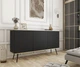 Комод Perfect Home Оро / Oro K160 3-дверный с черными ножками Черный - изображение 1
