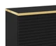 Комод Perfect Home Оро/Oro KSZ107 MDF 2-дверний з 2 ящиками та золотими ніжками Чорний - зображення 5