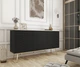 Комод Perfect Home Оро/Oro K160 MDF 3-дверний із золотими ніжками Чорний - зображення 1