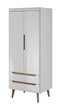 Шафа платтяної Perfect Home Норді/Nordi NSZ80 2-дверна Білий/білий глянець - зображення 1
