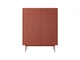 Комод высокий Perfect Home Колор / Color KD97 2-дверный Керамик ред - изображение 4