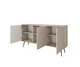 Комод Perfect Home Оро/Oro K160 MDF 3-дверний з чорними ніжками Бежевий - зображення 2