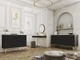 Комод Perfect Home Оро/Oro K160 3-дверний із золотими ніжками Чорний - зображення 4