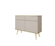Комод Perfect Home Оро/Oro KSZ107 MDF 2-дверний з 2 ящиками та золотими ніжками Бежевий - зображення 4