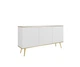 Комод Perfect Home Оро/Oro K160 MDF 3-дверний із золотими ніжками Білий - зображення 3