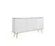 Комод Perfect Home Оро / Oro K160 3-дверный с золотыми ножками Белый - изображение 3